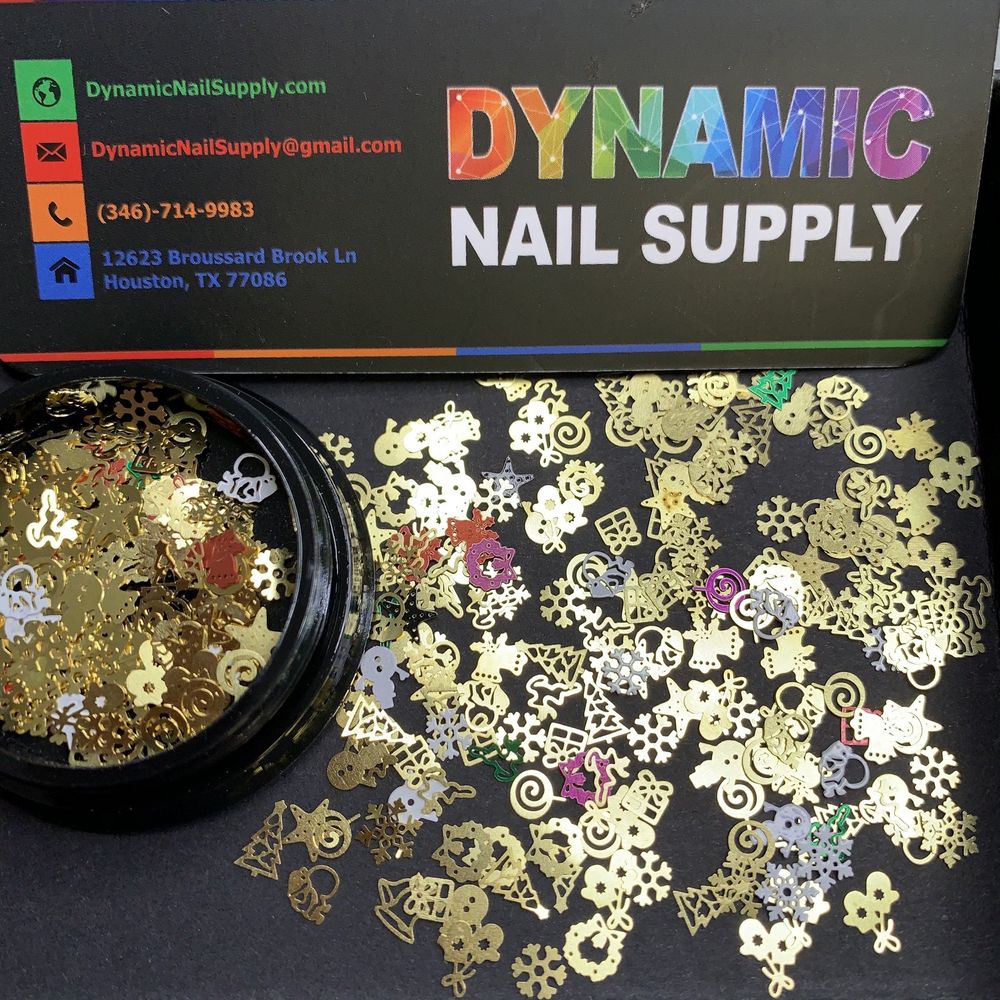 Christmas metal nail sequins assortment - 2