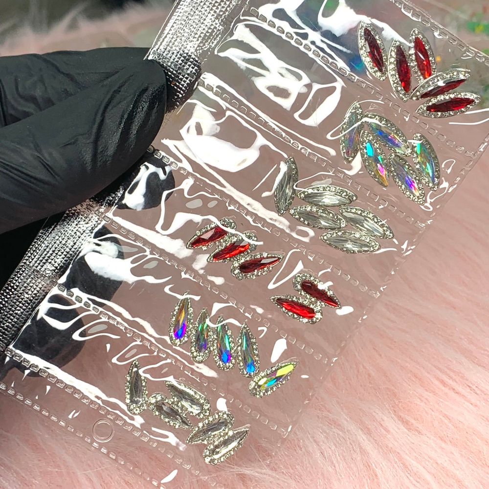 long water-drop Christmas nail charms - 2