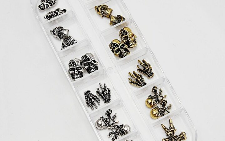 Beginner’s Guide to Metallic Skull Cross Nail Charms